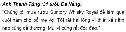 Review rượu con thỏ Suntory Whisky Royal-5